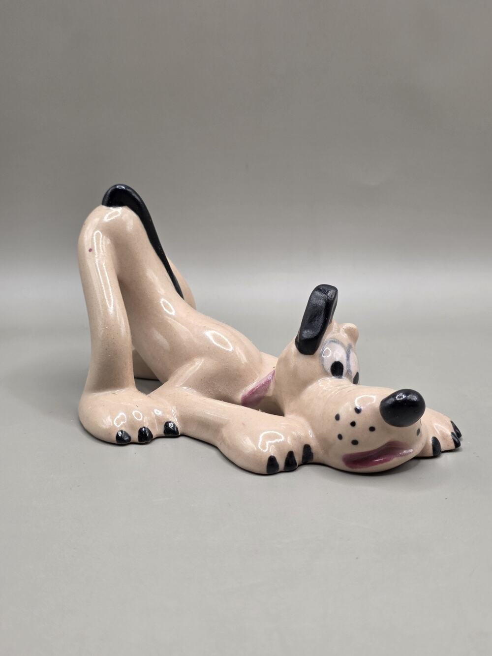Vintage 1940s Disney Pluto Ceramic Figurine Brayton Laguna Incised Mark 7 Rare